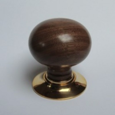 Walnut wooden door handle